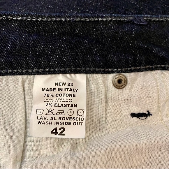 NWT VITAMINA JEANS Dark Wash Stretch Bootcut Jeans Italian 42/US 28 - Picture 6 of 6